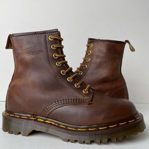 Vintage Dr. Martens MIE 1460 Brown Crazy Horse Boots UK 4